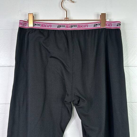 2ND SKIN Black Pink Performance Waffle Layering Legging Pants Bottoms Size Large - Picture 3 of 9
